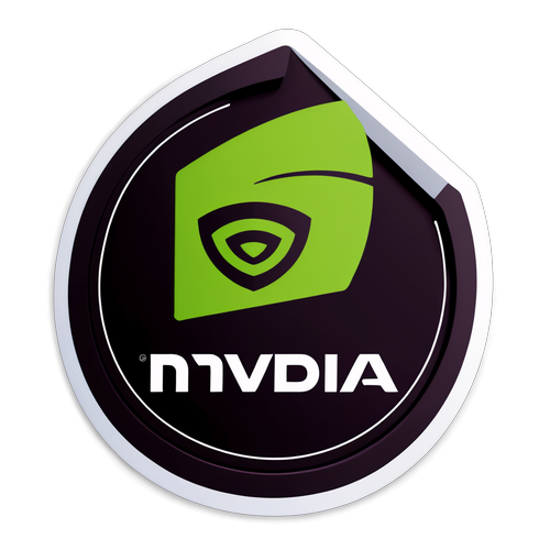 Moderni NVIDIA-tarra futuristisilla digitaalisilla symboleilla