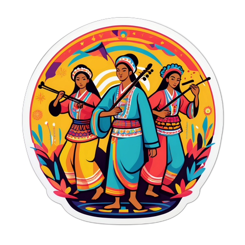 Scena Festiwalu Kulturalnego z Instrumentami Muzycznymi