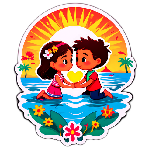 Ilustrație romantică din Insula Iubirii 2025
