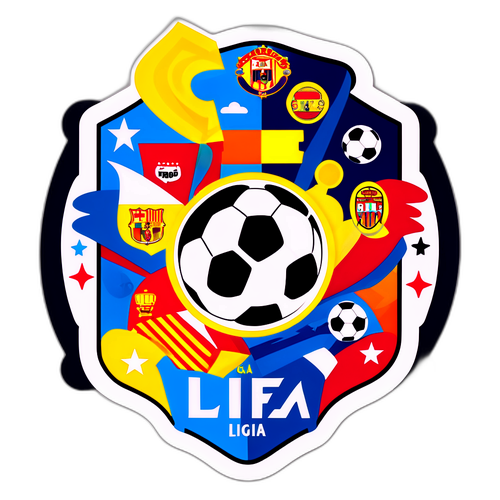 Isang Masayang Paglalarawan ng Soccer Ball para sa La Liga