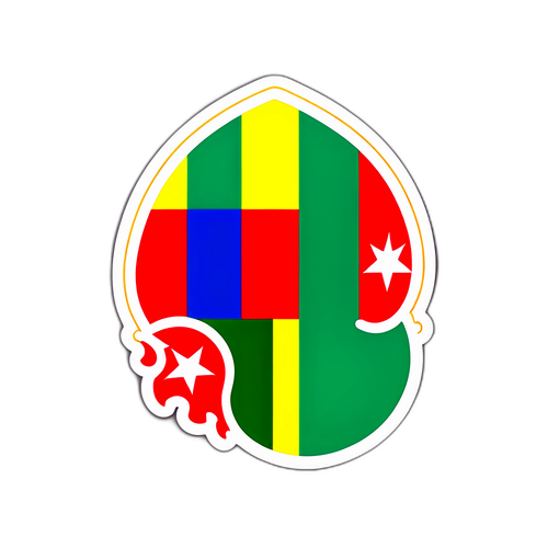 Σαπορτίδιο με την σημαία του Μάλι και παραδοσιακά στοιχεία