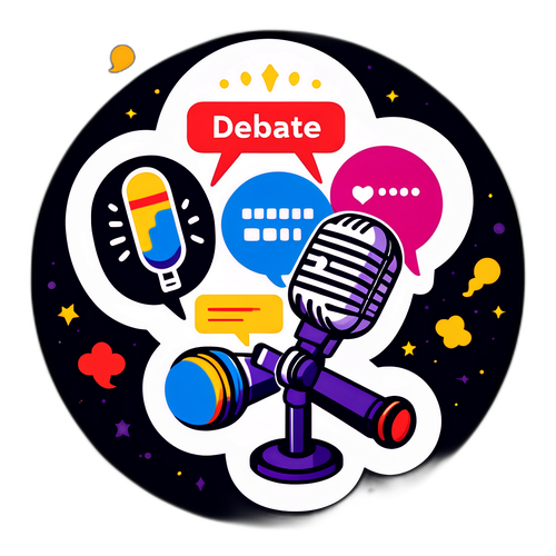 Debatt-tema klistremerke