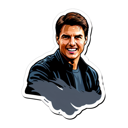 Dramatikong Sticker ng Aksyon ni Tom Cruise