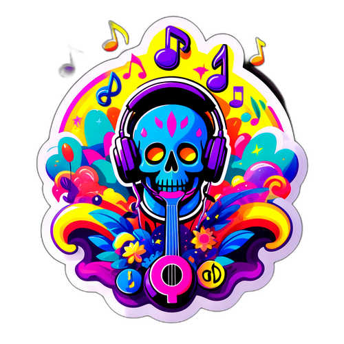 Psychedelische sticker voor de Lokerse Feesten