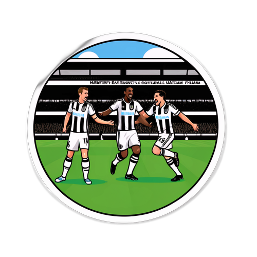 Spannendes Fußballspiel zwischen Newcastle und Fulham