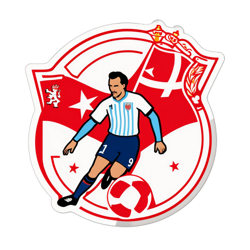 Stickers z zespołem piłkarskim Danii