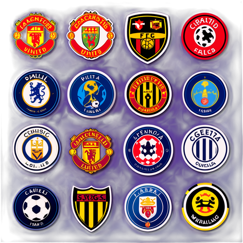 세계 축구 클럽 스티커 디자인