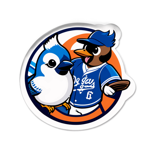 ブルージェイズとドジャースの親しい交流のシーン