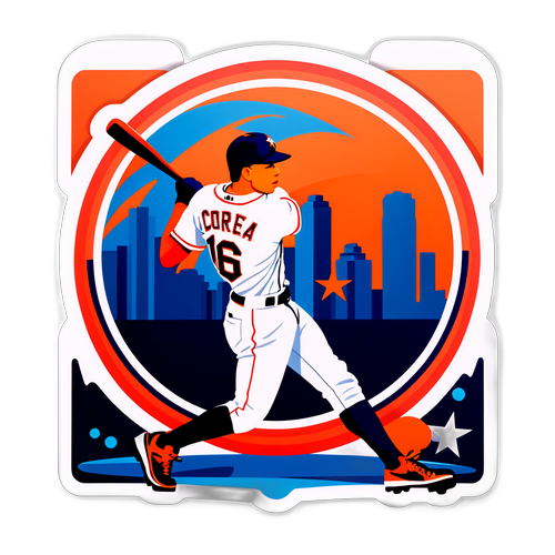 Vibrant Carlos Correa Action Sticker