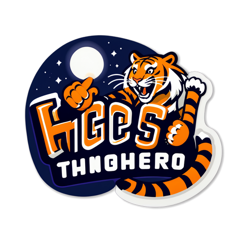 Go Tigers Go! Night Game Sticker
