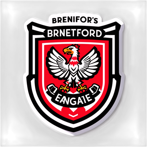 Sticker Logo Brentford Minimalis