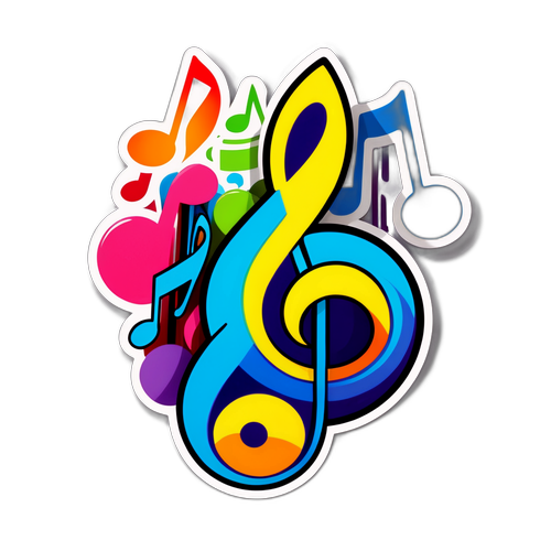 Adesivo Musicale Giocoso