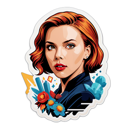 Elegancka naklejka z Scarlett Johansson