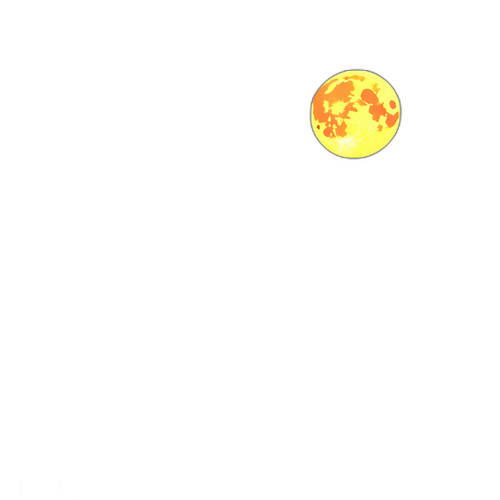 Moonrise Over City Skyline