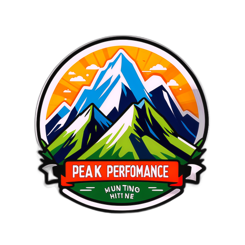 Мотиваційний наліпка з написом 'Peak Performance'