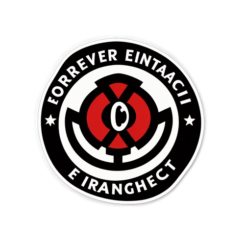 Eintracht Frankfurt Emblem Aufkleber mit dem Slogan "Forever Eintracht"