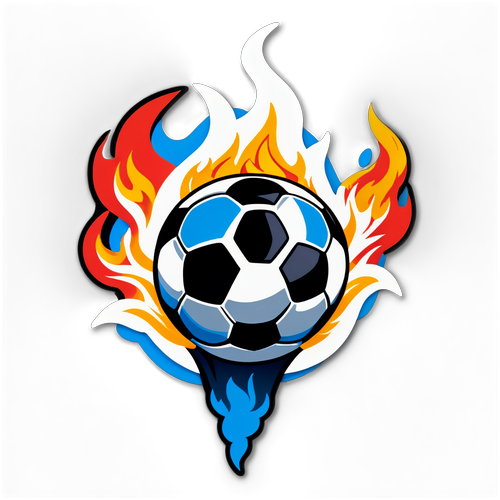 FA Cup Fire Football Sticker