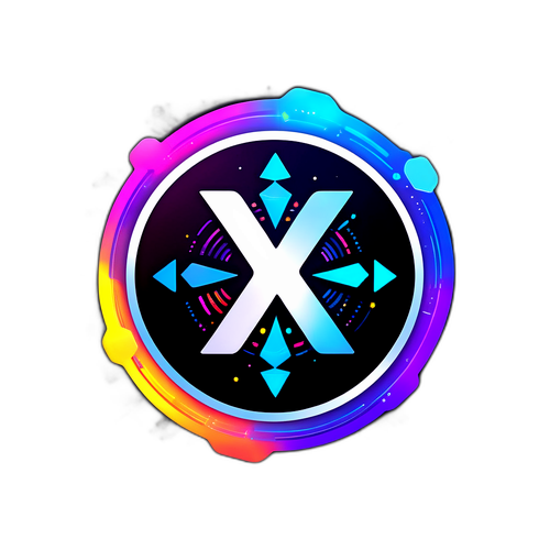 Een dynamisch XRP-logo ontwerp met digitale elementen