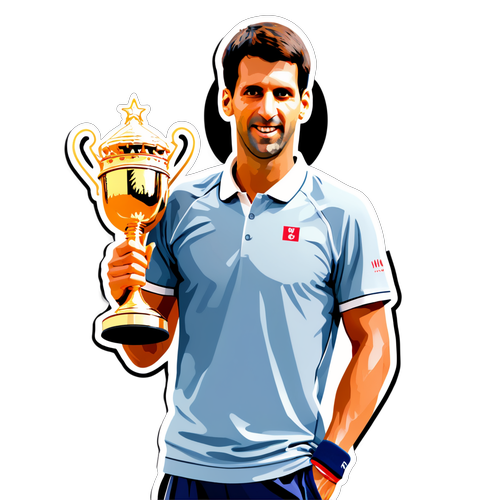 ¡Novak Djokovic: El Rey del Tenis Ahora en tu Pared! ¡Celebra su Grandeza con este Sticker Único!