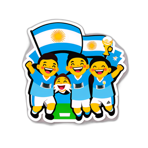 Fãs Celebrando a Copa do Mundo da Argentina