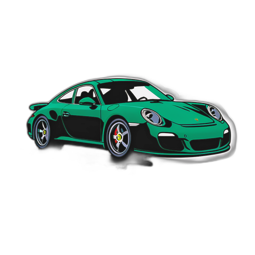 빠져드는 포르쉐 실루엣 스티커