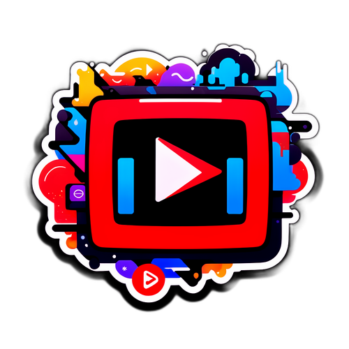 YouTube故障的設計貼紙