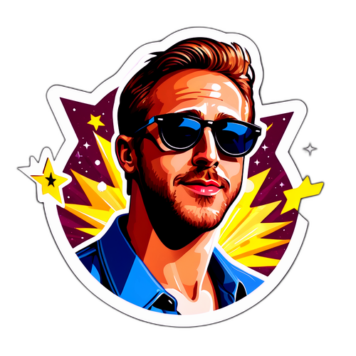 Trendy karikatur af Ryan Gosling