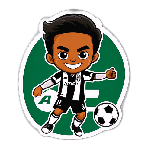 Bold Atletico MG Mascot Sticker