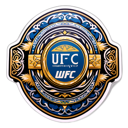 Vintage samolepka UFC mistrovského pásu
