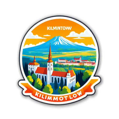 Widok Klimontowa z nieba