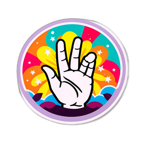 축제를 기념하는 다채로운 스티커 디자인 - 청각 장애인 커뮤니티