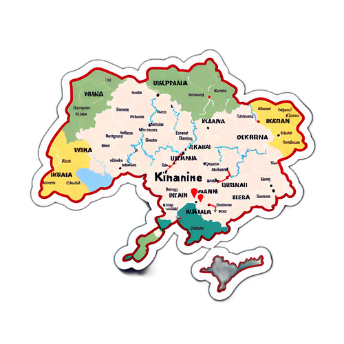 Стікери з картою України