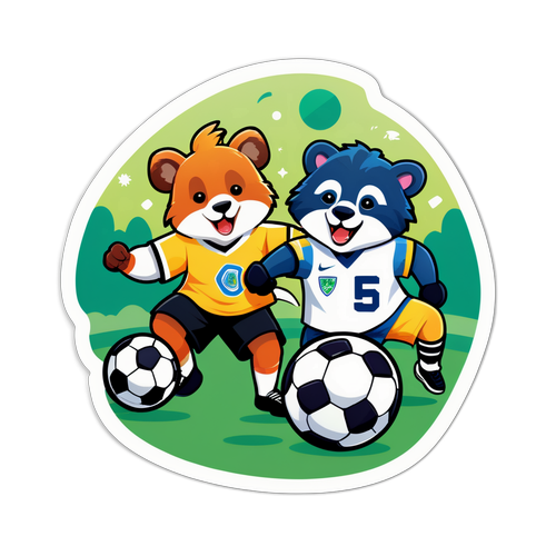 Animales Divertidos Jugando al Fútbol