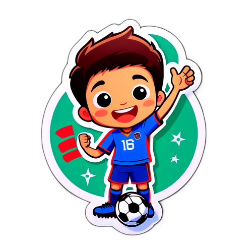 축구를 사랑하는 소년 스티커