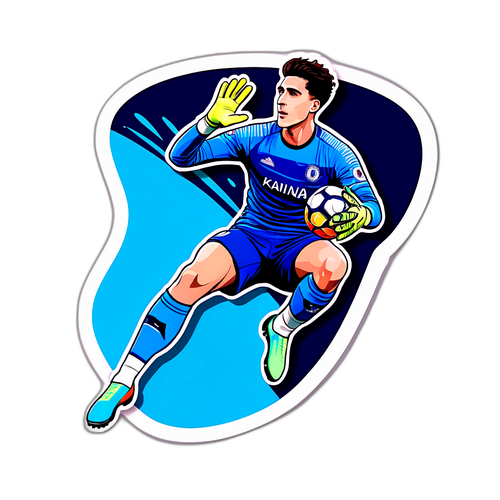 Sticker ya Kepa Arrizabalaga akifanyaokoa