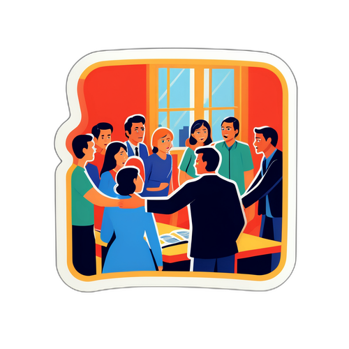 En gripende scene fra en nyhedshistorie