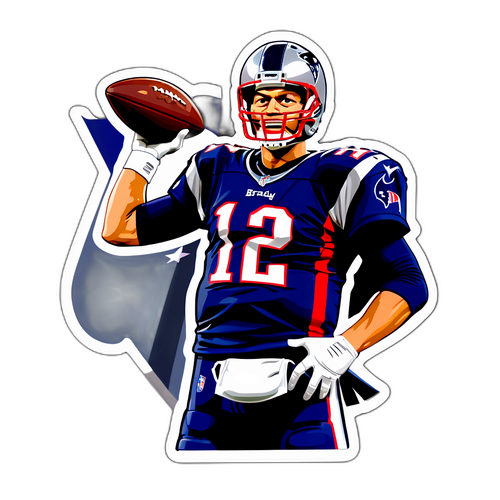 Sticker von Tom Brady mit dem Super Bowl Pokal