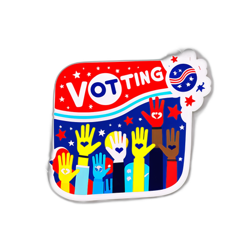 Pegatina celebrando la cultura del voto