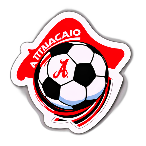 Aufkleber mit Fußball und Logos von Atlético Madrid und Rayo Vallecano