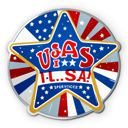 Motiverende Sticker: 'Valg i USA' - Vintage Uttrykk med Stjernebånd!