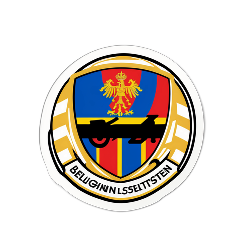 Дизайн, що поєднує символи Бельгії та Ліхтенштейну в естетиці футболу