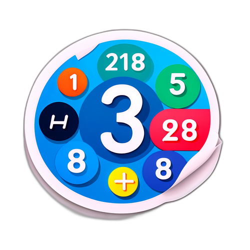 マイナンバー制度の重要性を伝えるインフォグラフィックスタイルのステッカー