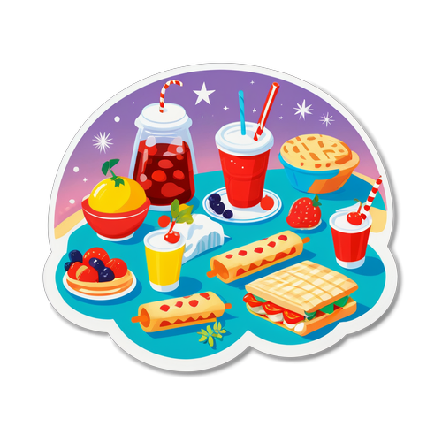 Masayang Ilustrasyon ng Picnic sa Holiday