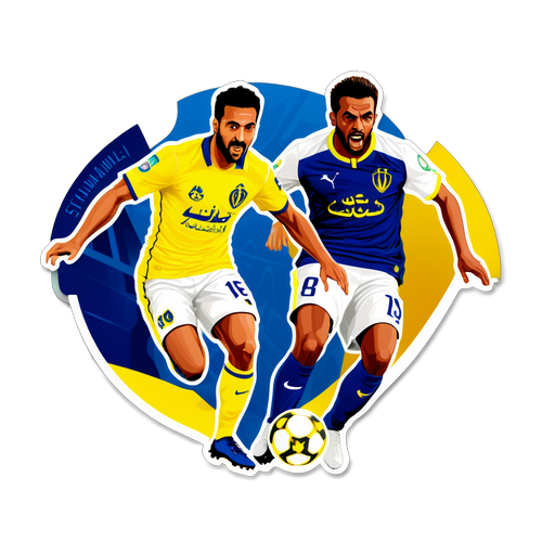 Diseño de Pegatina del Partido Al Nassr vs Al-Ettifaq