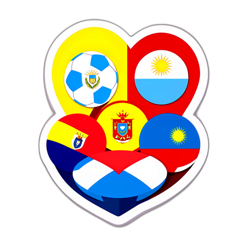 Adesivo Temático Futebol: Argentina e Venezuela