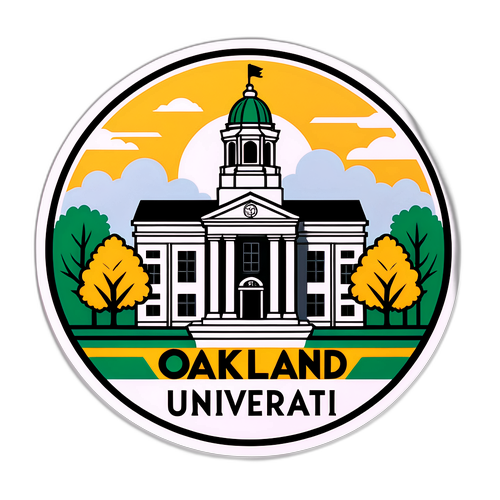 Oakland University Modern Campus Sticker