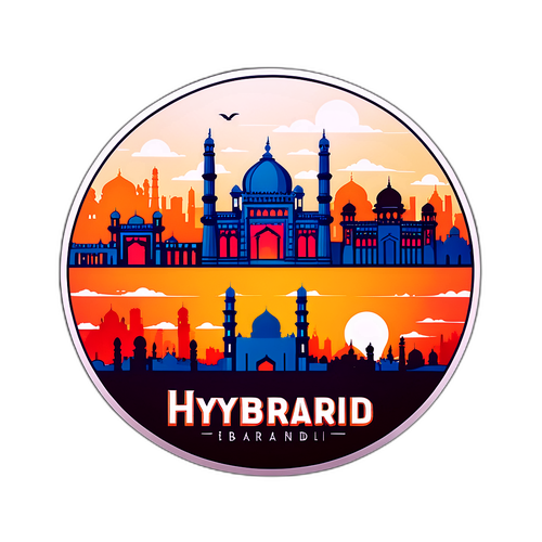 हैदराबाद के आकाश को ग्राफिक दृश्यों में प्रस्तुत करें