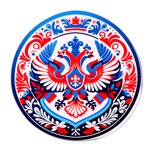 Adesivo artistico ispirato ai motivi russi classici