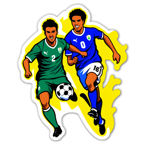 Stiker Pertandingan Sepak Bola Bragantino vs Juventude