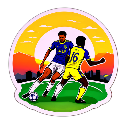 Scene ya Ushindani Kati ya Wachezaji wa Al-Ahli na Al-Nassr